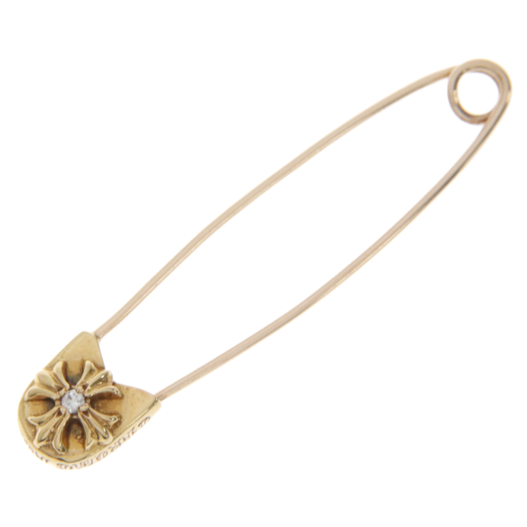 Chrome Hearts(クロムハーツ)のCHROME HEARTS クロムハーツ 22K SAFETY PIN L DIA/22Kラージセーフティピン 1ダイヤ/ゴールドネックレストップ メンズのアクセサリー(ネックレス)の商品写真