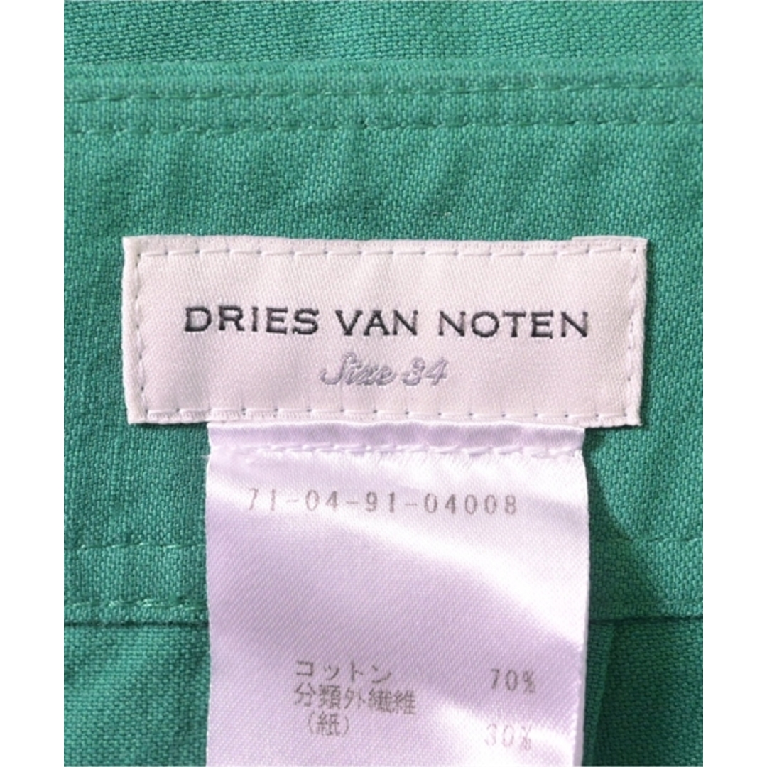 DRIES VAN NOTEN(ドリスヴァンノッテン)のDRIES VAN NOTEN スラックス 34(XXS位) 緑 【古着】【中古】 レディースのパンツ(その他)の商品写真