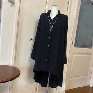 AVAIL MODE  ロングシャツ　黒(シャツ/ブラウス(長袖/七分))