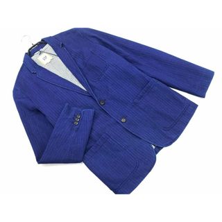 GAP - 新品 GAP ギャップ ストライプ テーラード ジャケット sizeS/青 ■◇ メンズ