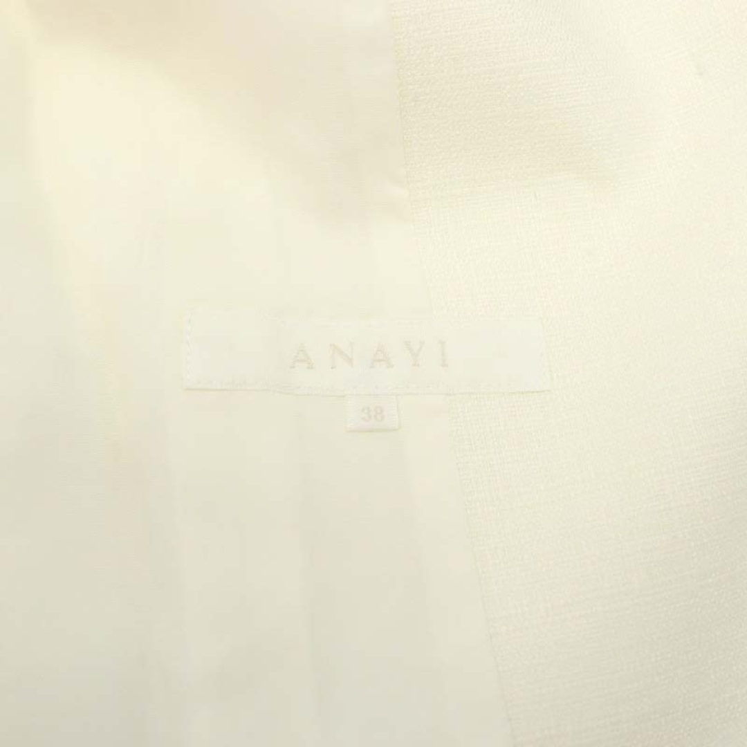 ANAYI(アナイ)のアナイ ツイード ノーカラー ジャケット 七分袖 リネン混 くるみボタン レディースのジャケット/アウター(その他)の商品写真