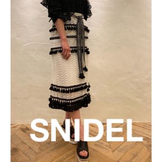 スナイデル(SNIDEL)の【SNIDEL】スナイデルレースフリンジロングスカート(ロングスカート)