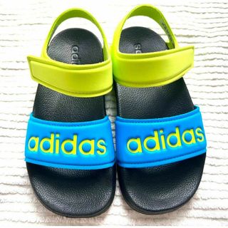 アディダス(adidas)のアディダス キッズサンダル 19センチ ブルー イエロー(サンダル)