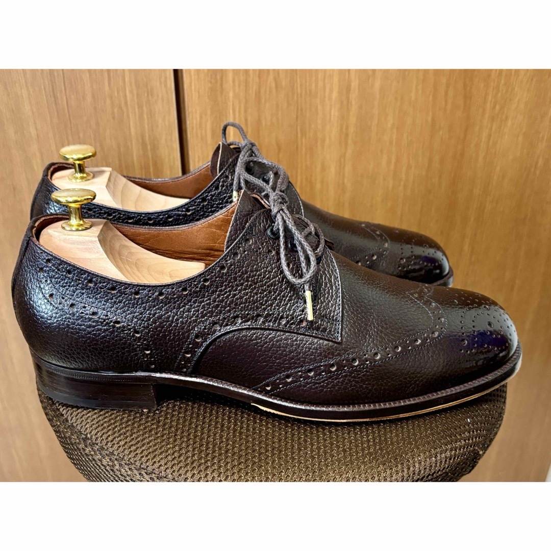 pierre cardin(ピエールカルダン)の【80sビンテージ】ピエール•カルダン シボ革フルブローグ(25.5cm) メンズの靴/シューズ(ドレス/ビジネス)の商品写真