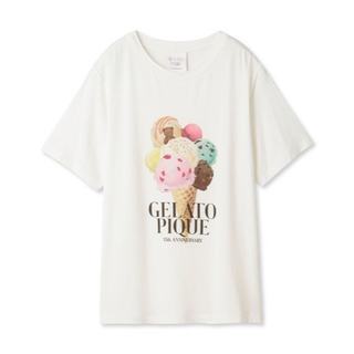 gelato pique - ジェラートピケ♡15th♡ワンポイントTシャツ オフホワイト♡