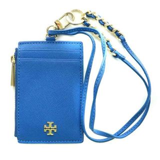 Tory Burch - トリーバーチ パスケース 定期入れ カードケース カードホルダー ストラップ 青