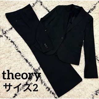 良好品】 Mari◇美品theoryパンツスーツセットアップ ブラック 良好品】 Mari◇美品theoryパンツスーツセットアップ ブラック