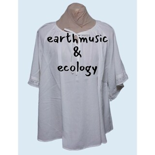 アースミュージックアンドエコロジー(earth music & ecology)のearthmusic&ecologyフレア袖チュニックフリー新タグオーバーサイズ(チュニック)