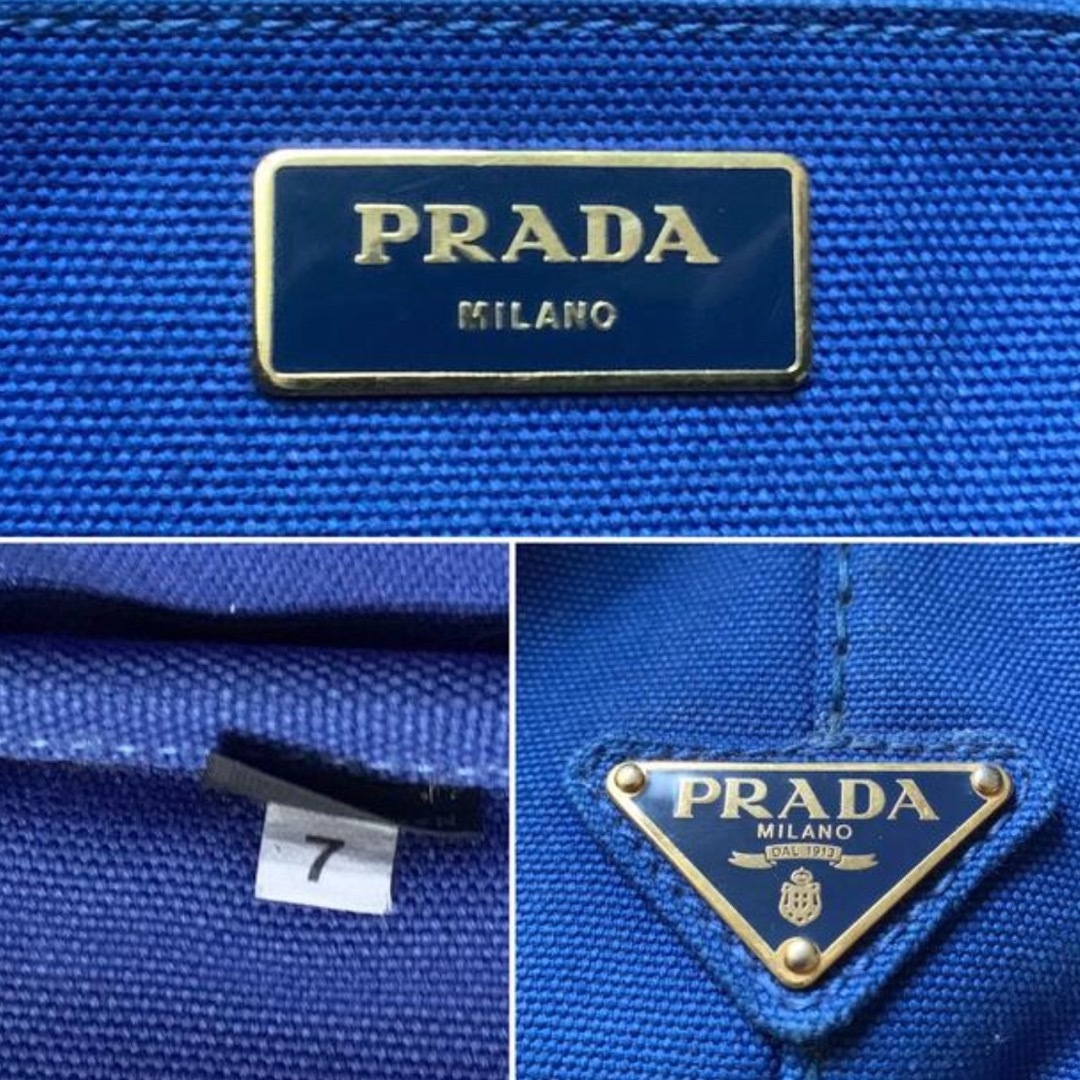 PRADA(プラダ)の【美品】PRADA プラダ カナパ  ハンドバッグ Lサイズ 三角プレート レディースのバッグ(ハンドバッグ)の商品写真