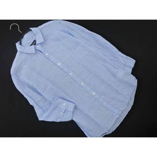 ビームス(BEAMS)のBEAMS ビームス リネン100% 7分袖 シャツ sizeS/水色 ■◇ メンズ(シャツ)