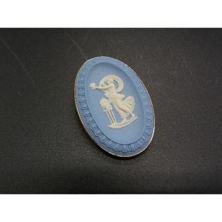 ウェッジウッド(WEDGWOOD)の■美品■ WEDGWOOD ウェッジウッド ジャスパー ブローチ アクセサリー レディース ゴールド系×ブルー系 DE1177(その他)