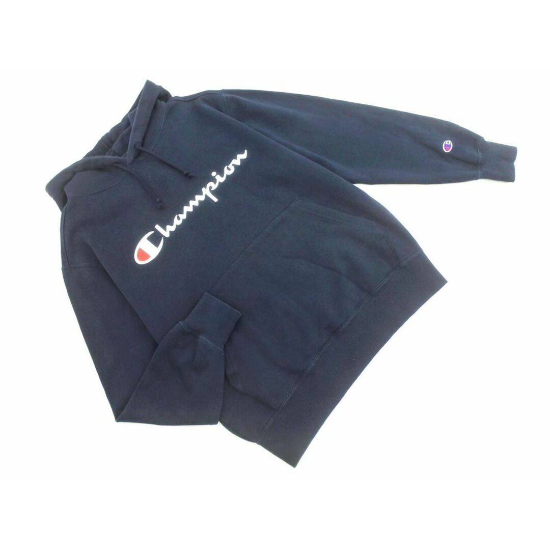 Champion(チャンピオン)のChampion チャンピオン ロゴ プルオーバー パーカー sizeM/紺 ■◇ メンズ メンズのトップス(パーカー)の商品写真