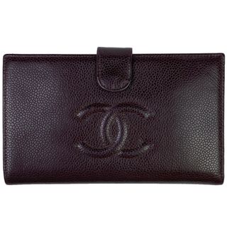 シャネル(CHANEL)のシャネル ココマーク 二つ折り 長財布 レディース 【中古】(財布)