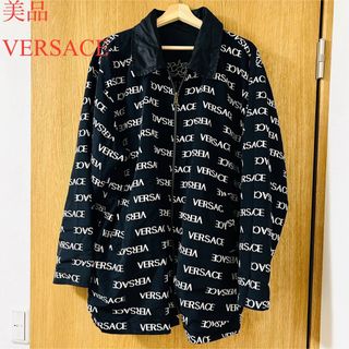 ヴェルサーチ(VERSACE)の美品 VERSACE ヴェルサーチ デカロゴ メデューサ ナイロン ブルゾン(ナイロンジャケット)