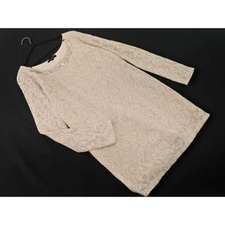 rienda - rienda リエンダ 総レース ラインストーン Iライン ワンピース sizeS/ベージュ ■◇ レディース