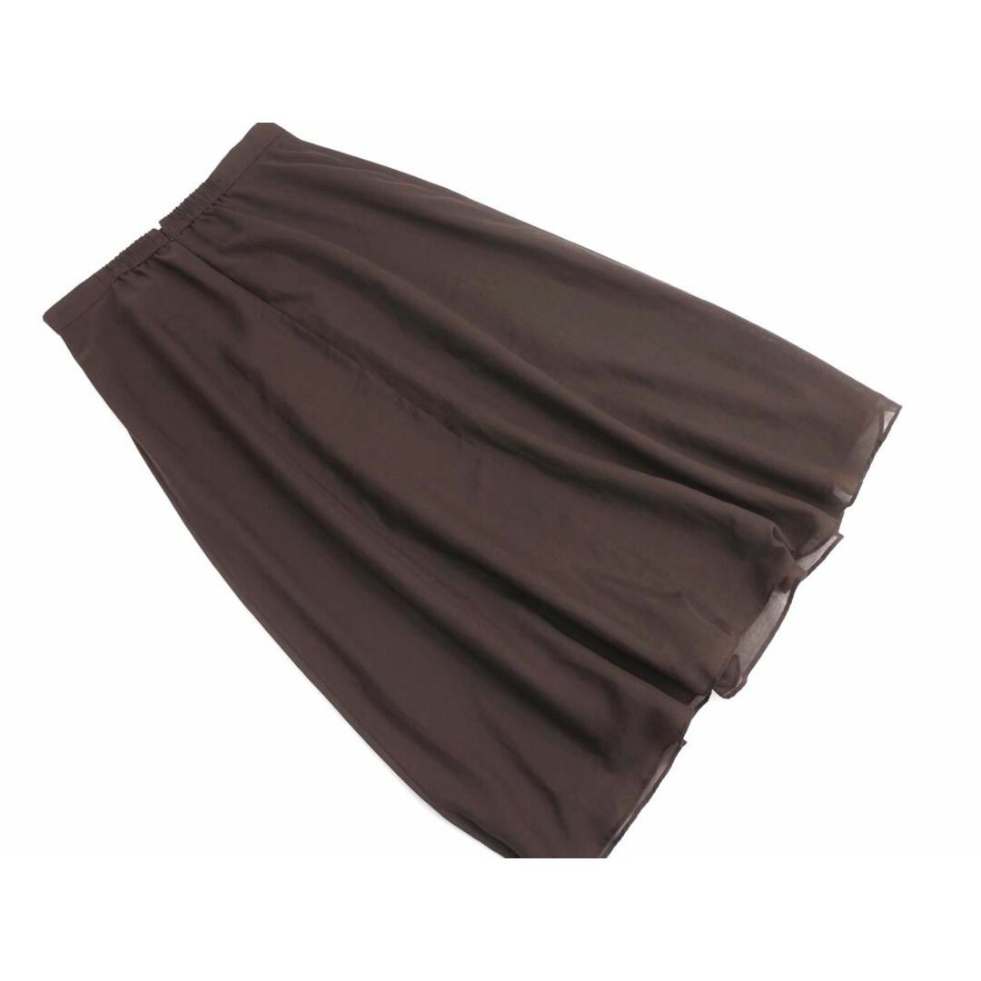 INDIVI(インディヴィ)のINDIVI インディヴィ ラップ調 ロング スカート size40/茶 ■◇ レディース レディースのスカート(ロングスカート)の商品写真
