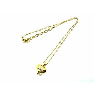 ニナリッチ(NINA RICCI)の■美品■ NINA RICCI ニナリッチ ハートモチーフ ラインストーン ネックレス ペンダント アクセサリー レディース ゴールド系 DE1480(ネックレス)