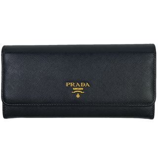 プラダ(PRADA)のプラダ ロゴ 二つ折り 長財布 レディース 【中古】(財布)