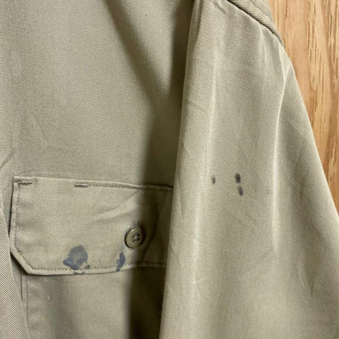 carhartt(カーハート)のカーハート ベージュ ワーク アメカジ 長袖 シャツ USA古着 90s ロゴ メンズのトップス(シャツ)の商品写真