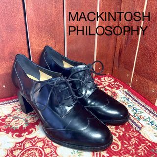 マッキントッシュフィロソフィー(MACKINTOSH PHILOSOPHY)の[美品！]MACKINTOSHPHILOSOPHY黒エナメルパンプス23.5cm(ハイヒール/パンプス)