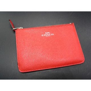 コーチ(COACH)の■美品■ COACH コーチ レザー キーリング付き カードケース パスケース 定期入れ レッド系 DE1756(その他)