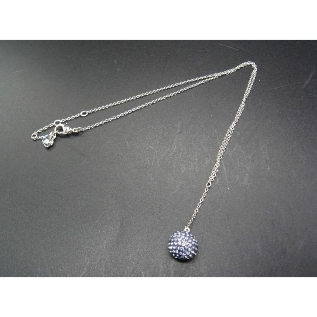 SWAROVSKI(スワロフスキー)の■美品■ SWAROVSKI スワロフスキー ラインストーン ネックレス ペンダント アクセサリー シルバー系×パープル系 DE1696 レディースのアクセサリー(ネックレス)の商品写真