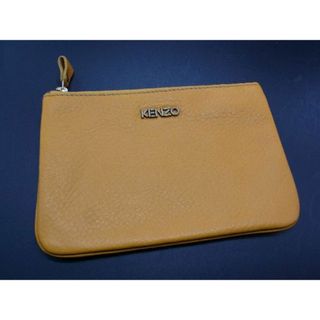 ケンゾー(KENZO)の■美品■ KENZO ケンゾー レザー ポーチ 小物入れ マルチケース  レディース メンズ イエロー系 DE1839(その他)