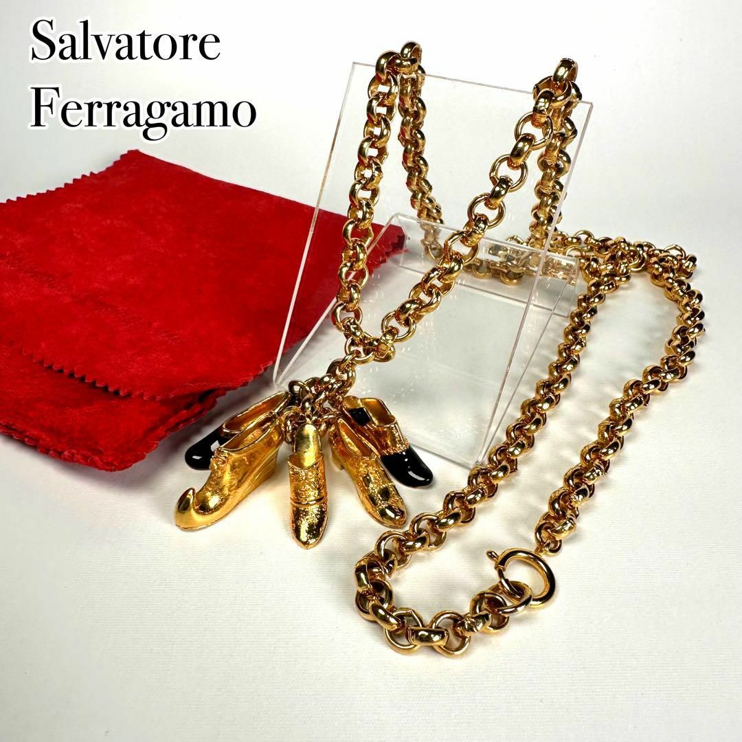 Salvatore Ferragamo(サルヴァトーレフェラガモ)のSalvatore Ferragamo シューズ パンプス チェーン ネックレス レディースのアクセサリー(ネックレス)の商品写真