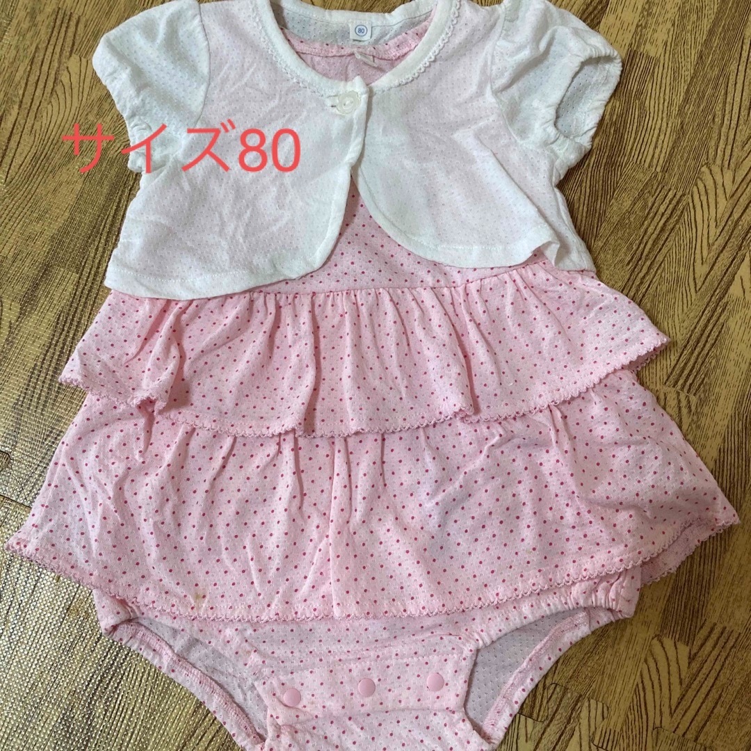 西松屋(ニシマツヤ)のロンパース  80 女の子用 キッズ/ベビー/マタニティのベビー服(~85cm)(ロンパース)の商品写真