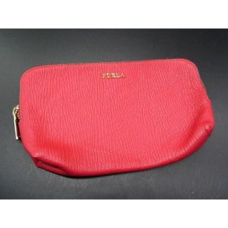 フルラ(Furla)の■美品■ FURLA フルラ レザー ポーチ メイクポーチ 化粧ポーチ マルチケース レディース レッド系 DE1828(ポーチ)