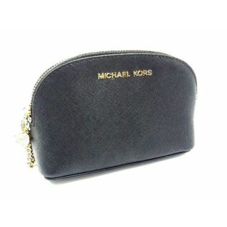 マイケルコース(Michael Kors)の■美品■ MICHAEL KORS マイケルコース レザー ポーチ メイクポーチ 小物入れ レディース ブラック系 DE1656(その他)