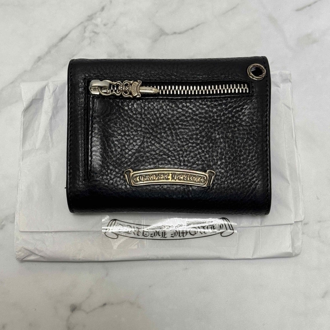 Chrome Hearts(クロムハーツ)のクロムハーツ　ウェーブWave wallet mini black  メンズのファッション小物(折り財布)の商品写真