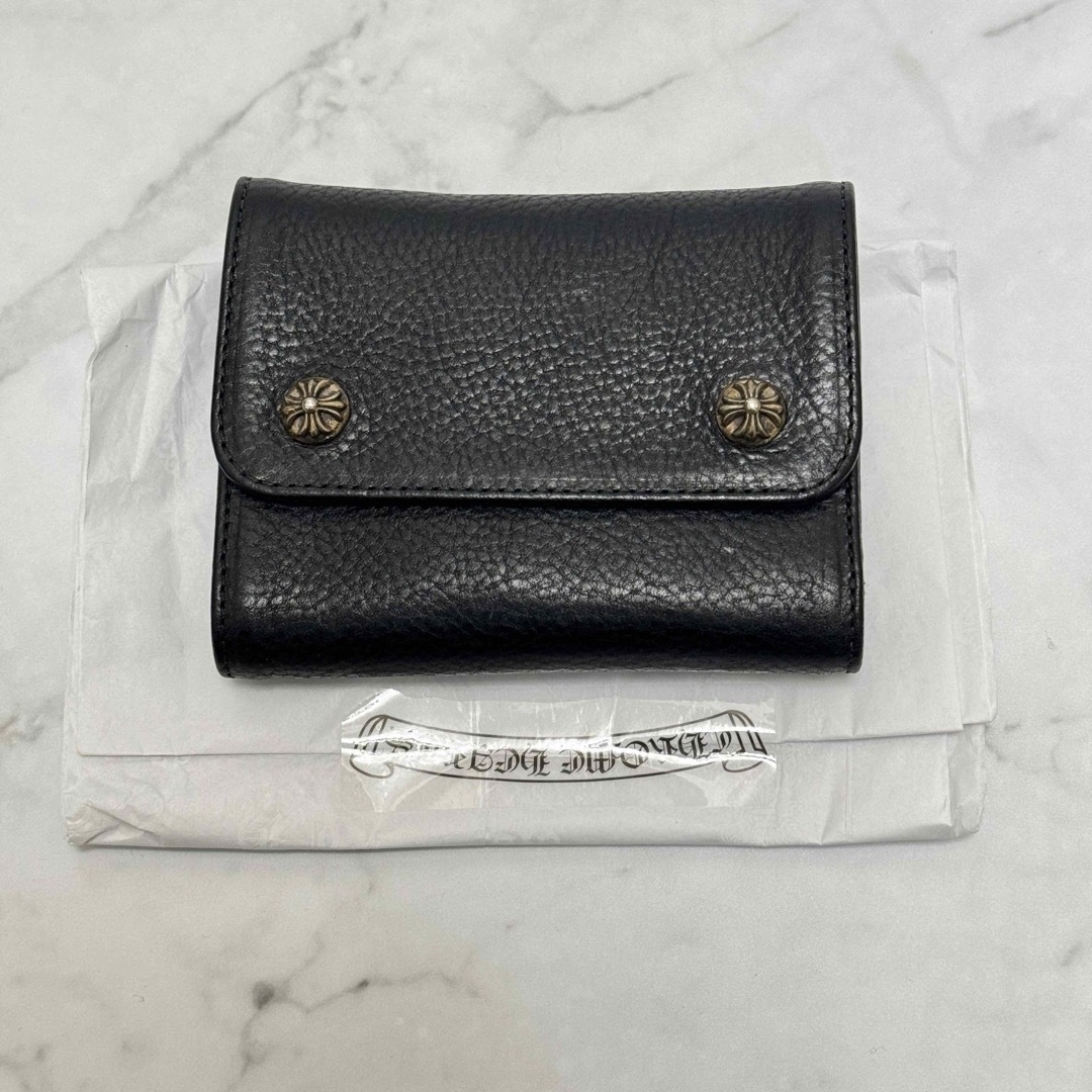 Chrome Hearts(クロムハーツ)のクロムハーツ　ウェーブWave wallet mini black  メンズのファッション小物(折り財布)の商品写真