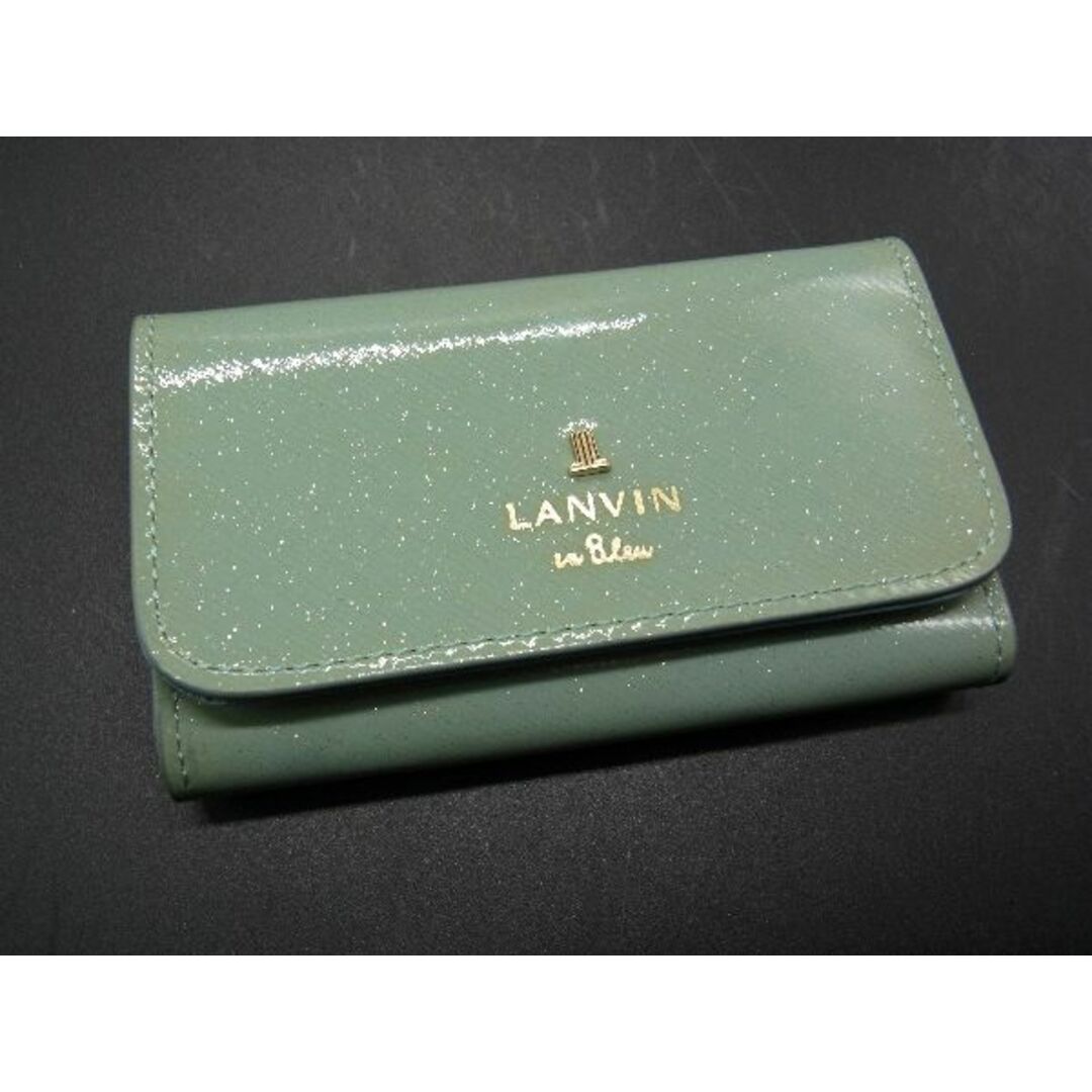 LANVIN en Bleu(ランバンオンブルー)の■極美品■ LANVIN en Bleu ランバンオンブルー パテントレザー 4連キーケース 鍵入れ レディース ライトブルー系 DE1834 レディースのアクセサリー(その他)の商品写真