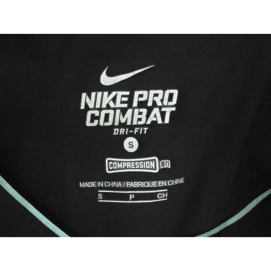 NIKE(ナイキ)のNIKE ナイキ PRO COMBAT DRI-FIT Vネック ロゴ プリント トレーニングウェア カットソー sizeS/黒 ■◇ メンズ メンズのトップス(Tシャツ/カットソー(七分/長袖))の商品写真