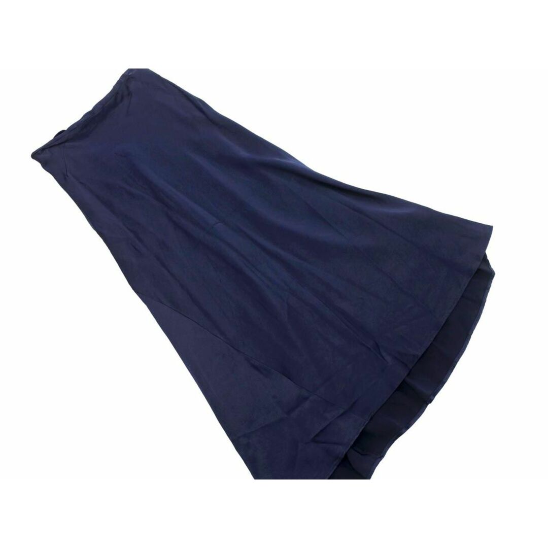 ZARA(ザラ)のZARA ザラ サテン マキシ スカート sizeXS/濃紺 ■■ レディース レディースのスカート(ロングスカート)の商品写真