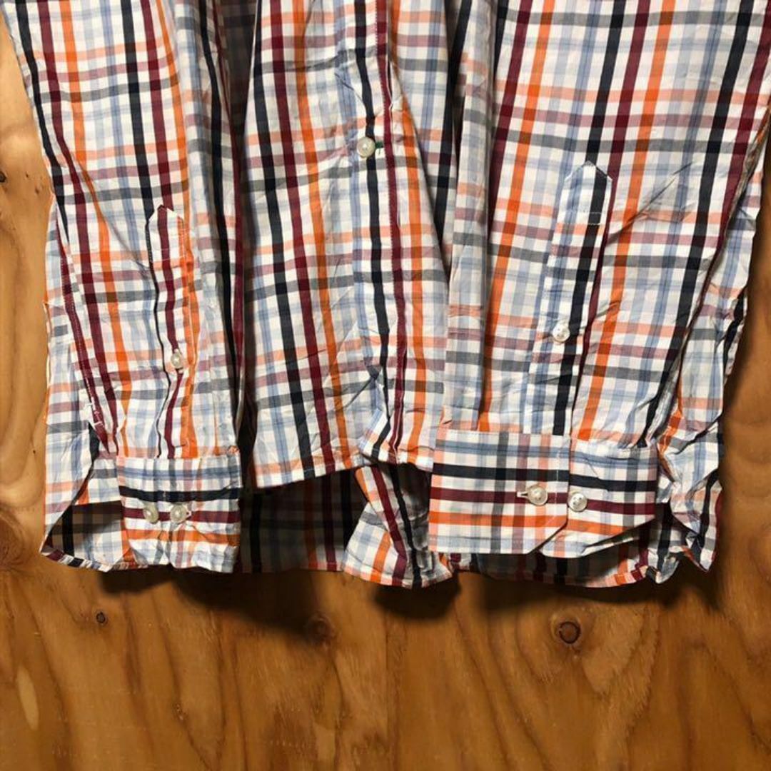TOMMY HILFIGER(トミーヒルフィガー)のトミーヒルフィガー ボタンダウン チェック シャツ USA古着 90s カラフル メンズのトップス(シャツ)の商品写真