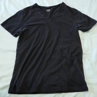 スリードッツ(three dots)のthree dots スリードッツ 黒 ブラック カットソー 半袖Tシャツ(Tシャツ(半袖/袖なし))