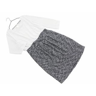 ロペピクニック(Rope' Picnic)のRope Picnic ロペピクニック リボン ドッキング ワンピース size38/白ｘ黒 ■◇ レディース(ミニワンピース)