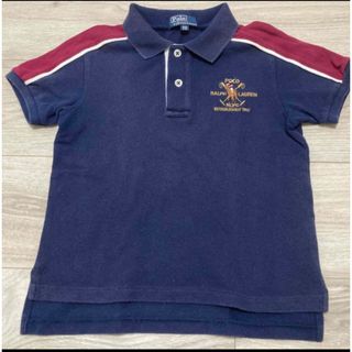 ポロラルフローレン(POLO RALPH LAUREN)の１１０　ナイガイ　ポロ　ラルフローレン　半袖　ポロシャツ　紺色(Tシャツ/カットソー)