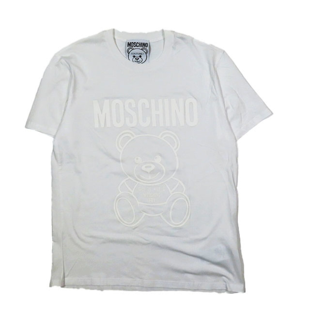 MOSCHINO(モスキーノ)のMOSCHINO ホワイトベア プリント Tシャツ カットソー トップス 半袖  レディースのトップス(Tシャツ(半袖/袖なし))の商品写真