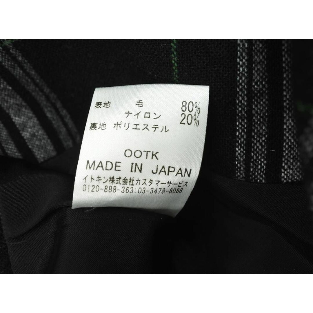 MICHEL KLEIN(ミッシェルクラン)のMICHEL KLEIN ミッシェルクラン ウール混 チェック Aライン 台形 スカート size38/黒 ◇■ レディース レディースのスカート(ミニスカート)の商品写真