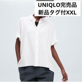 ユニクロ(UNIQLO)の【新品未開封】ユニクロ　シャツ　3L  白　トップス　カットソー 2XL(シャツ/ブラウス(半袖/袖なし))