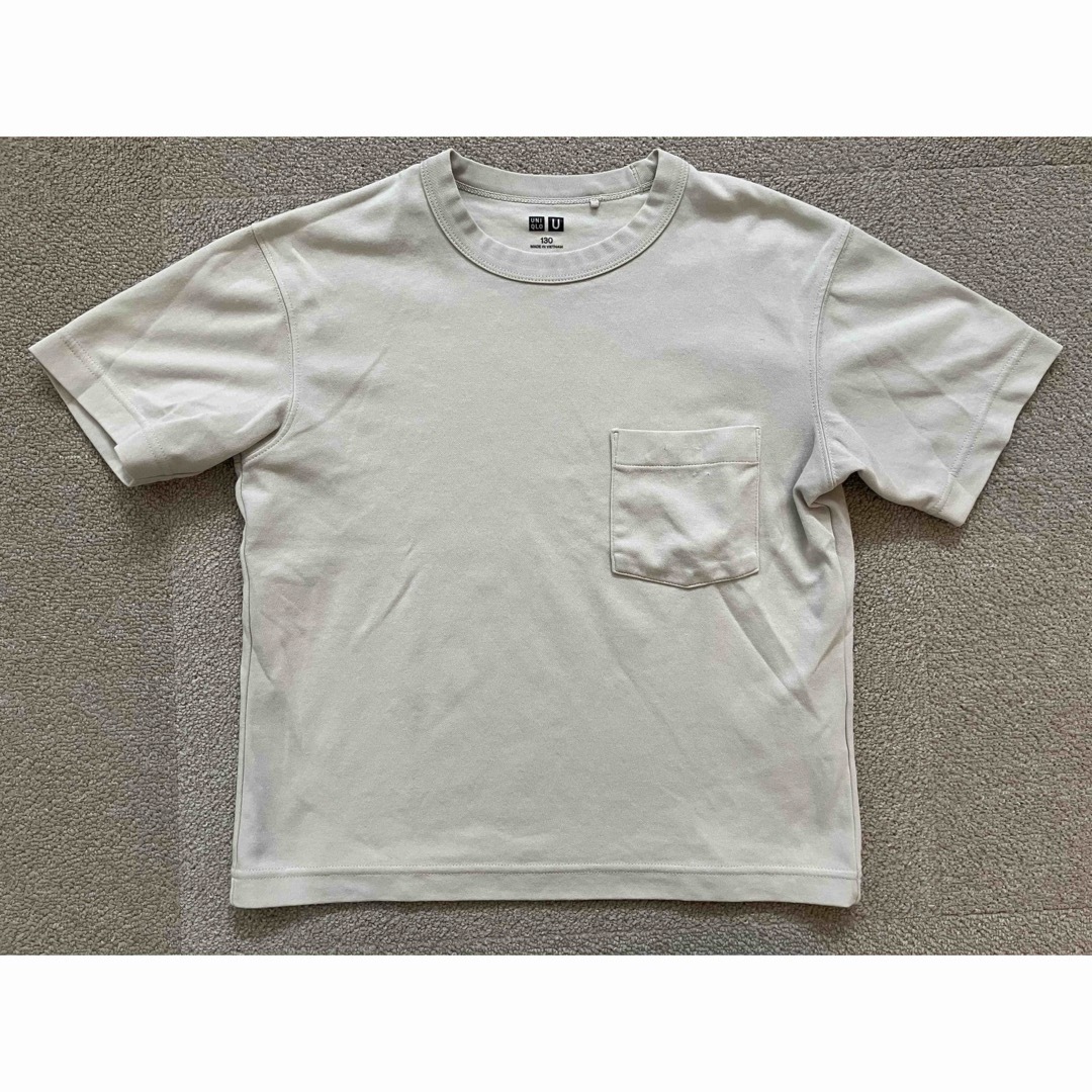 UNIQLO(ユニクロ)のUNIQLO U⭐️130エアリズムコットンクルーネックTシャツ（半袖） キッズ/ベビー/マタニティのキッズ服男の子用(90cm~)(Tシャツ/カットソー)の商品写真