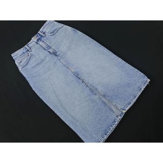 ザラ(ZARA)のZARA ザラ USED加工 タイト デニムスカート sizeS/青 ■■ レディース(ロングスカート)