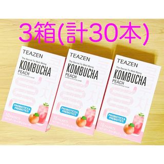 TEAZEN ティーゼン コンブチャ ピーチ　30本　乳酸菌(健康茶)