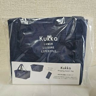 kukkA - Kukka レジカゴ用バッグ エコバッグ ショッピングバッグ 買い物 紺色