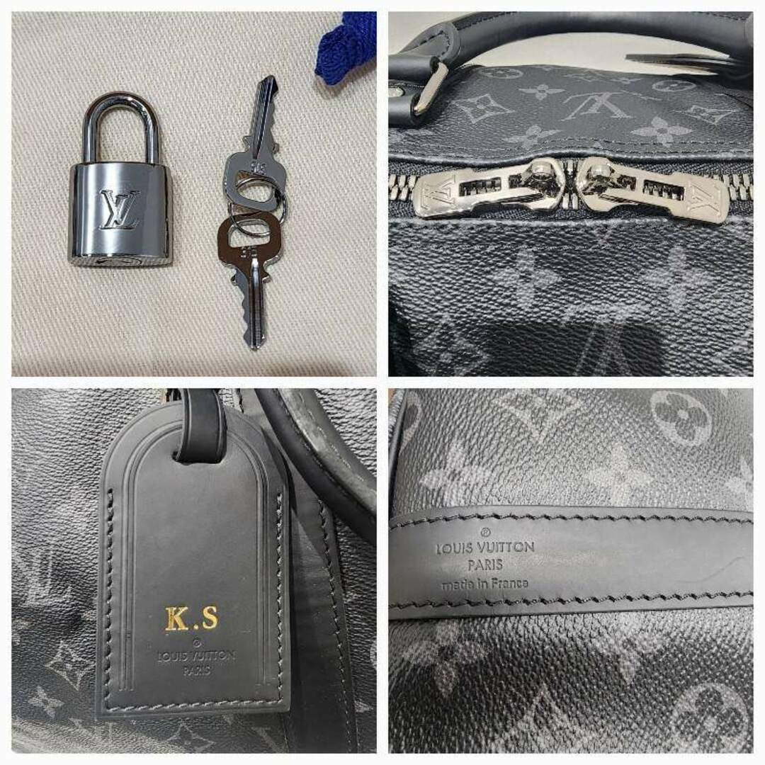 LOUIS VUITTON(ルイヴィトン)のLOUIS VUITTON ルイヴィトン M40605 AA0147 モノグラム エクリプス キーポル バンドリエール 55 イニシャル入り ボストンバッグ 【美品】 22404K233 メンズのバッグ(ボストンバッグ)の商品写真