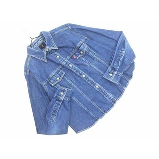 リーバイス(Levi's)のLEVI'S リーバイス デニム シャツ sizeL/青 ■◇ レディース(シャツ/ブラウス(長袖/七分))