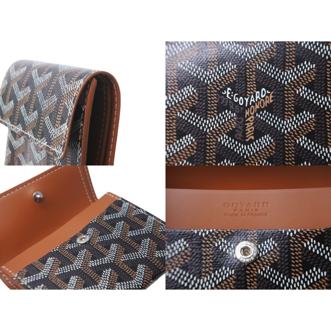 GOYARD(ゴヤール)の新品未使用 GOYARD ゴヤール マリニー コインケース ヘリンボーン 二つ折り ブラック ブラウン 中古 62290 メンズのファッション小物(コインケース/小銭入れ)の商品写真